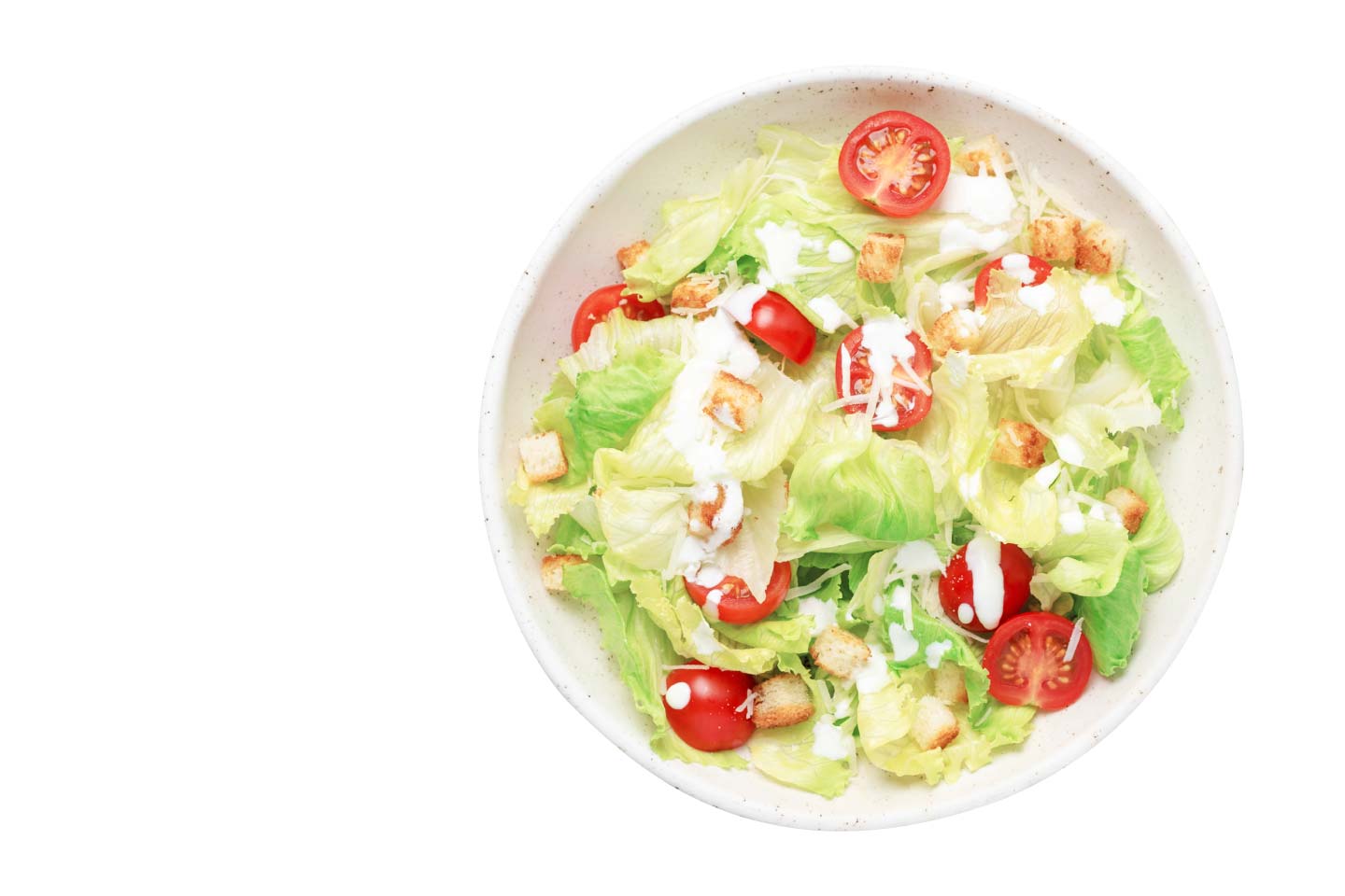 Salad with ranch dressing