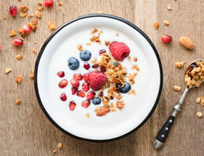 bowl of yogurt with berries