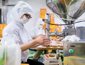 scientist mixing ingredients