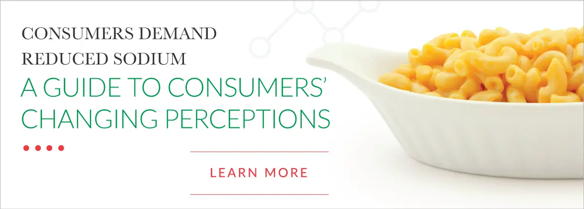 Consumers demand reduced sodium. A guide to consumers changing perceptions.